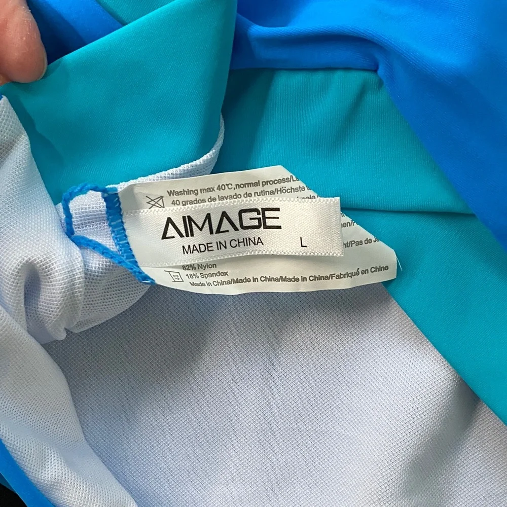 Blue Bikini Set Bathing Suit Swimsuit - Picture 7 of 8